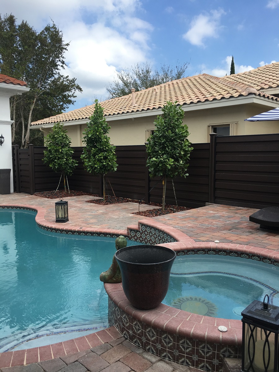 fence installation in plantation